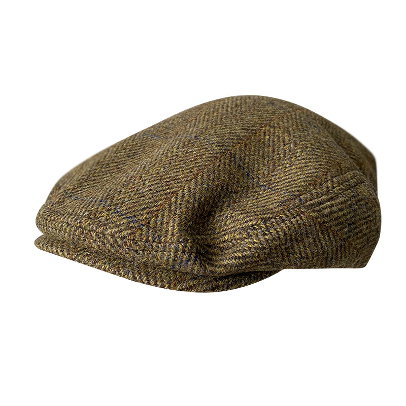 Striped Gray New Wool Flat Cap - Newsboy Cap Ivy reseña y precio