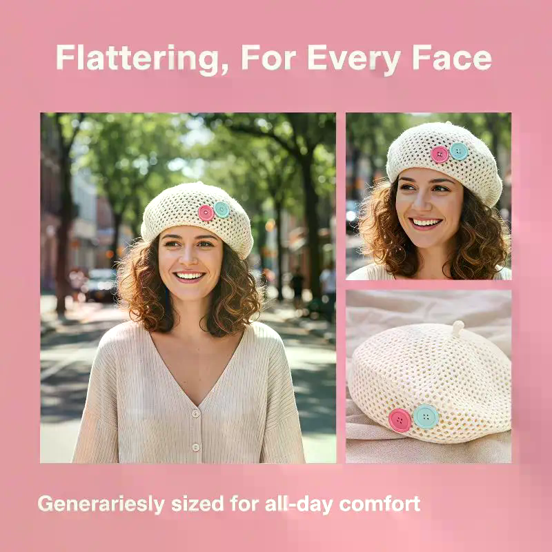 Japanese Style Straw Beret for - Beret French Wool reseña y precio