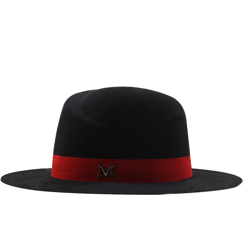 New Outer Black Inner red Wool - Fedora Hat Wool reseña y precio