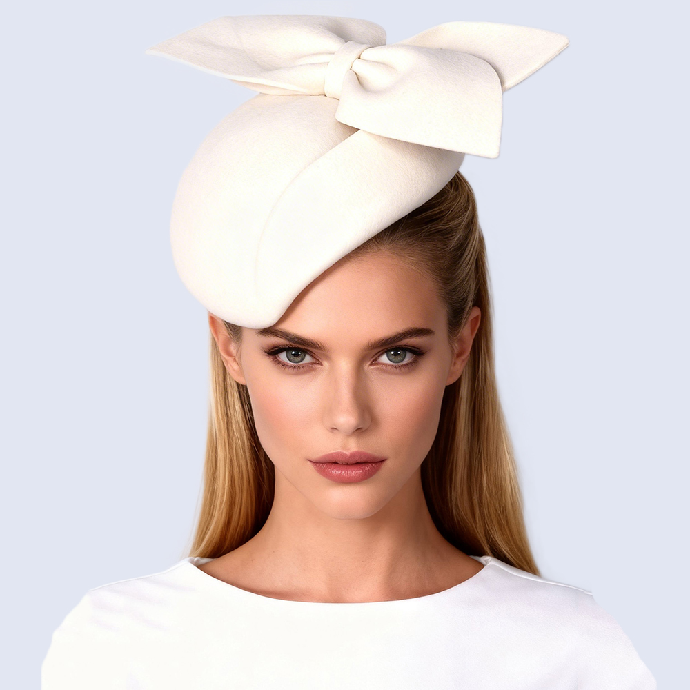 FS Black White Wool Fascinator - Beret French Wool reseña y precio