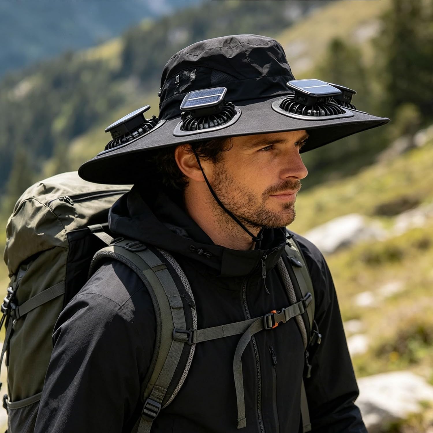 Hot 6 Fans Solar Fan Hat Breat - Sun Hat Wide Brim reseña y precio