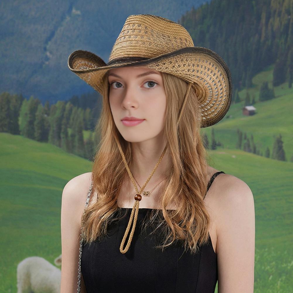 Straw Hat Men Women Spring Sum - Cowboy Hat Straw reseña y precio