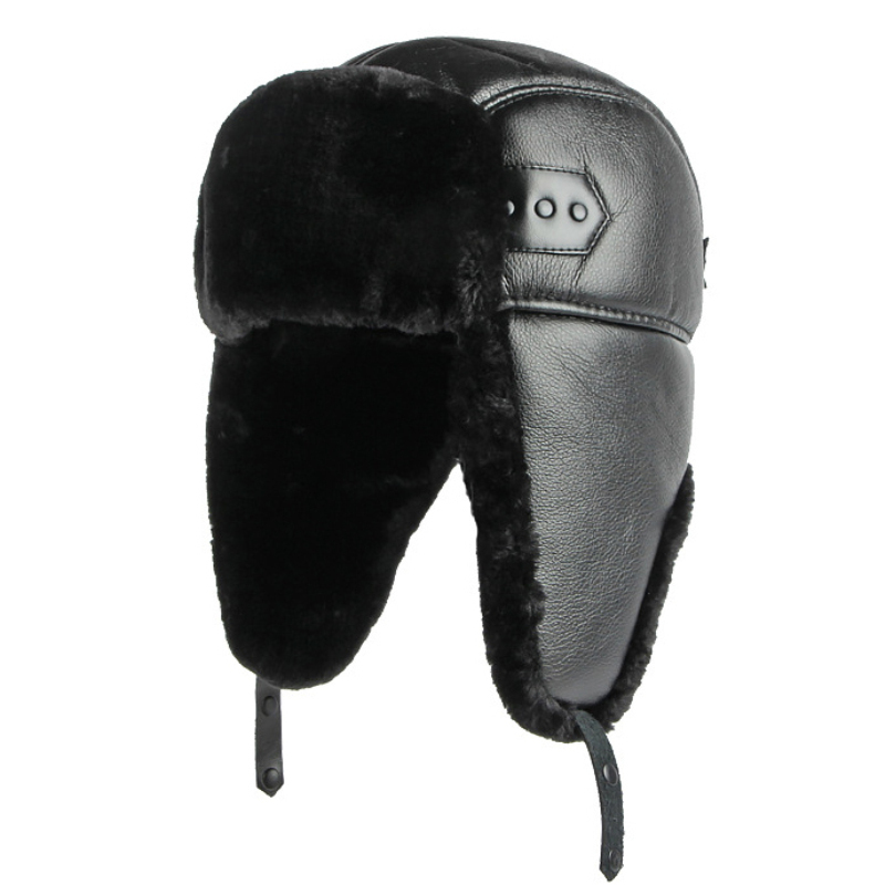 HT4002 New PU Leather Russian  - Trapper Hat Ear Flap reseña y precio