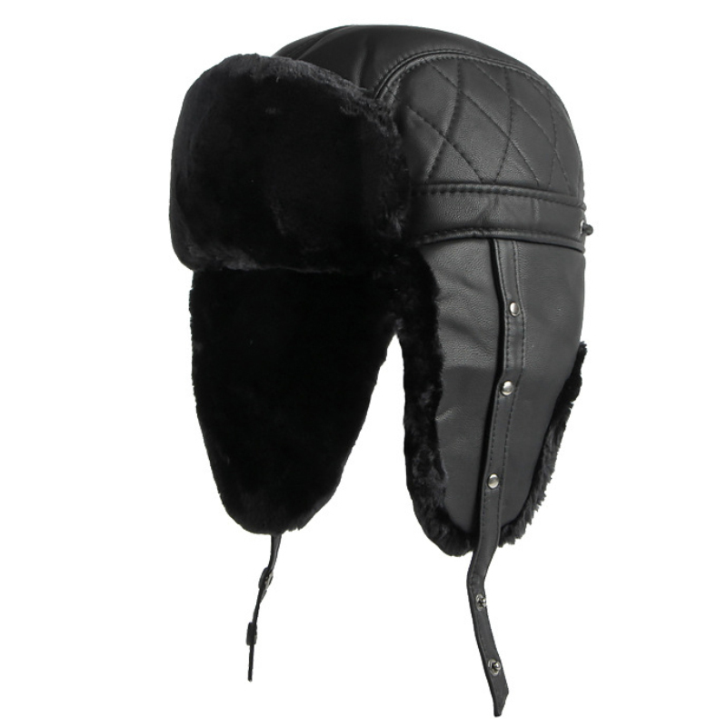HT4002 New PU Leather Russian  - Trapper Hat Ear Flap reseña y precio