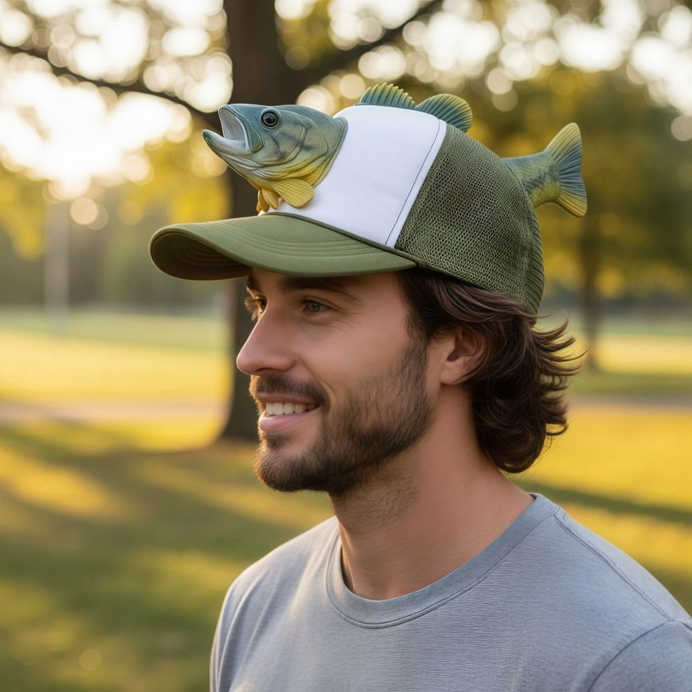 Funny 3D Fish Animal Trucker H - Trucker Cap Mesh reseña y precio