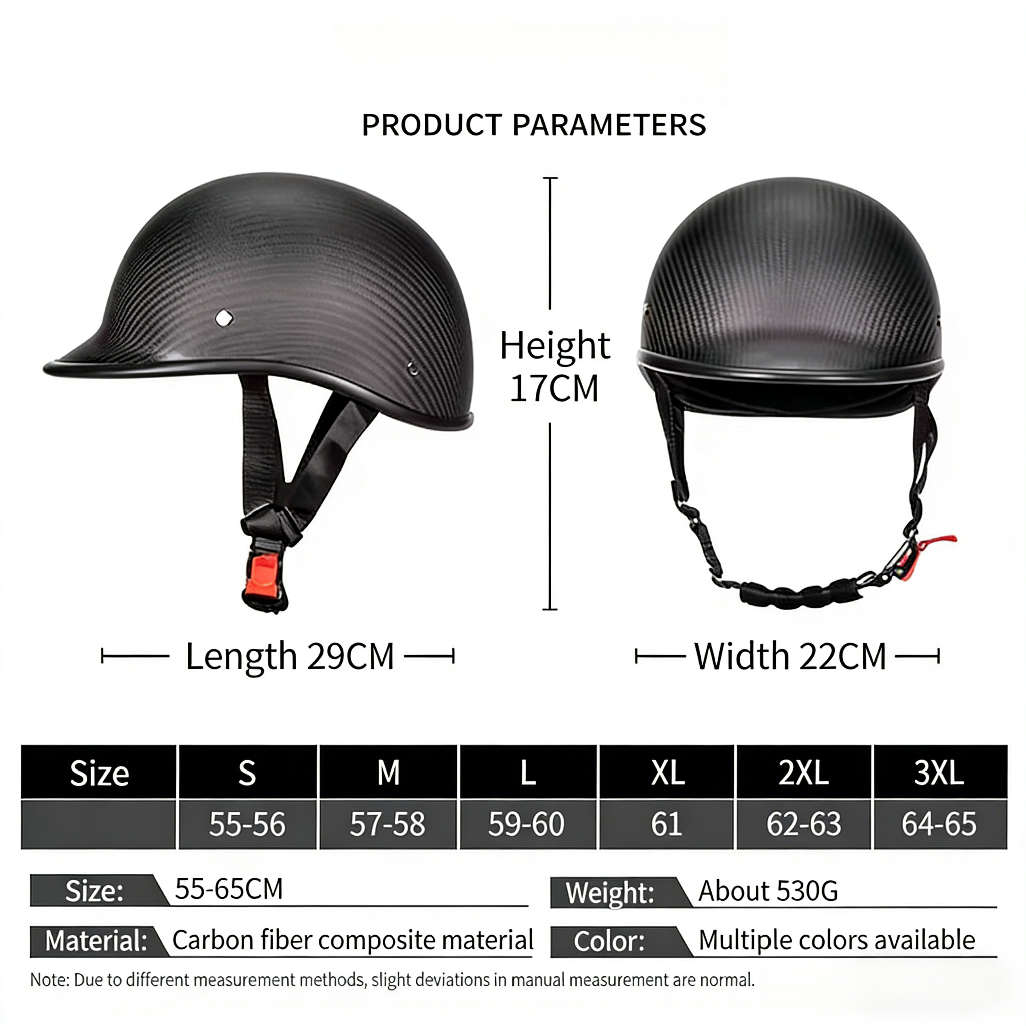 Lightweight Carbon Fiber Half  - Skull Cap Helmet Liner reseña y precio