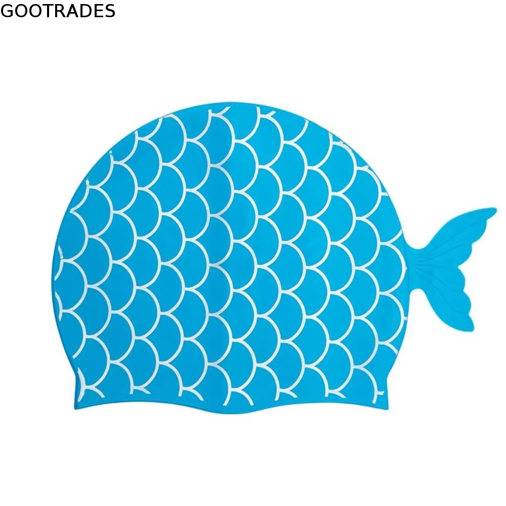 Cute Fish Children Swim Cap Ca - Swim Hat Silicone reseña y precio