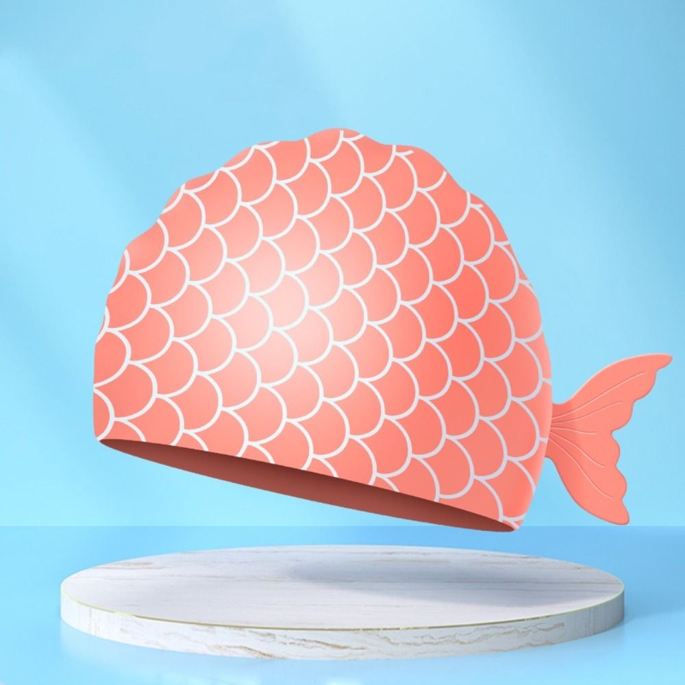 Cute Fish Children Swim Cap Ca - Swim Hat Silicone reseña y precio