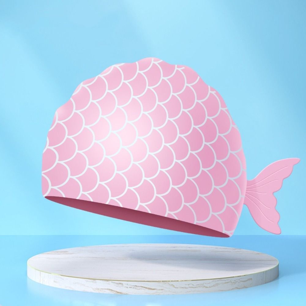 Cute Fish Children Swim Cap Ca - Swim Hat Silicone reseña y precio