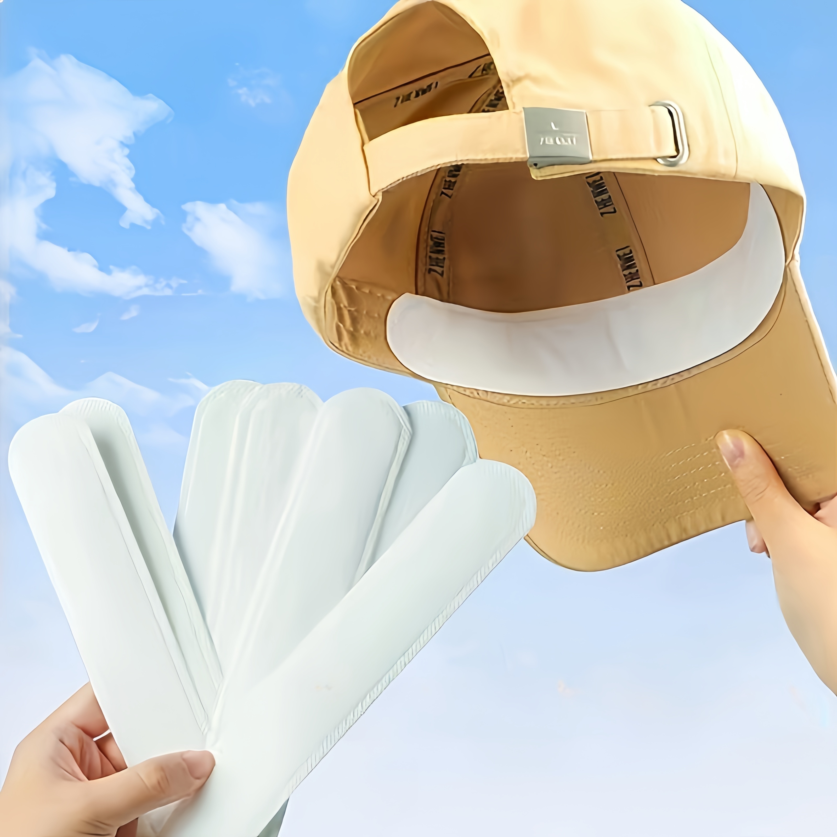 10pcs  Disposable Sweat-absorb - Baseball Cap Structured reseña y precio