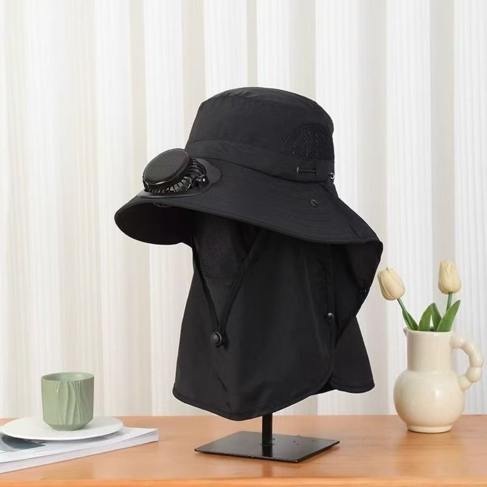 Portable Solar Rechargeable Fa - Sun Hat Wide Brim reseña y precio