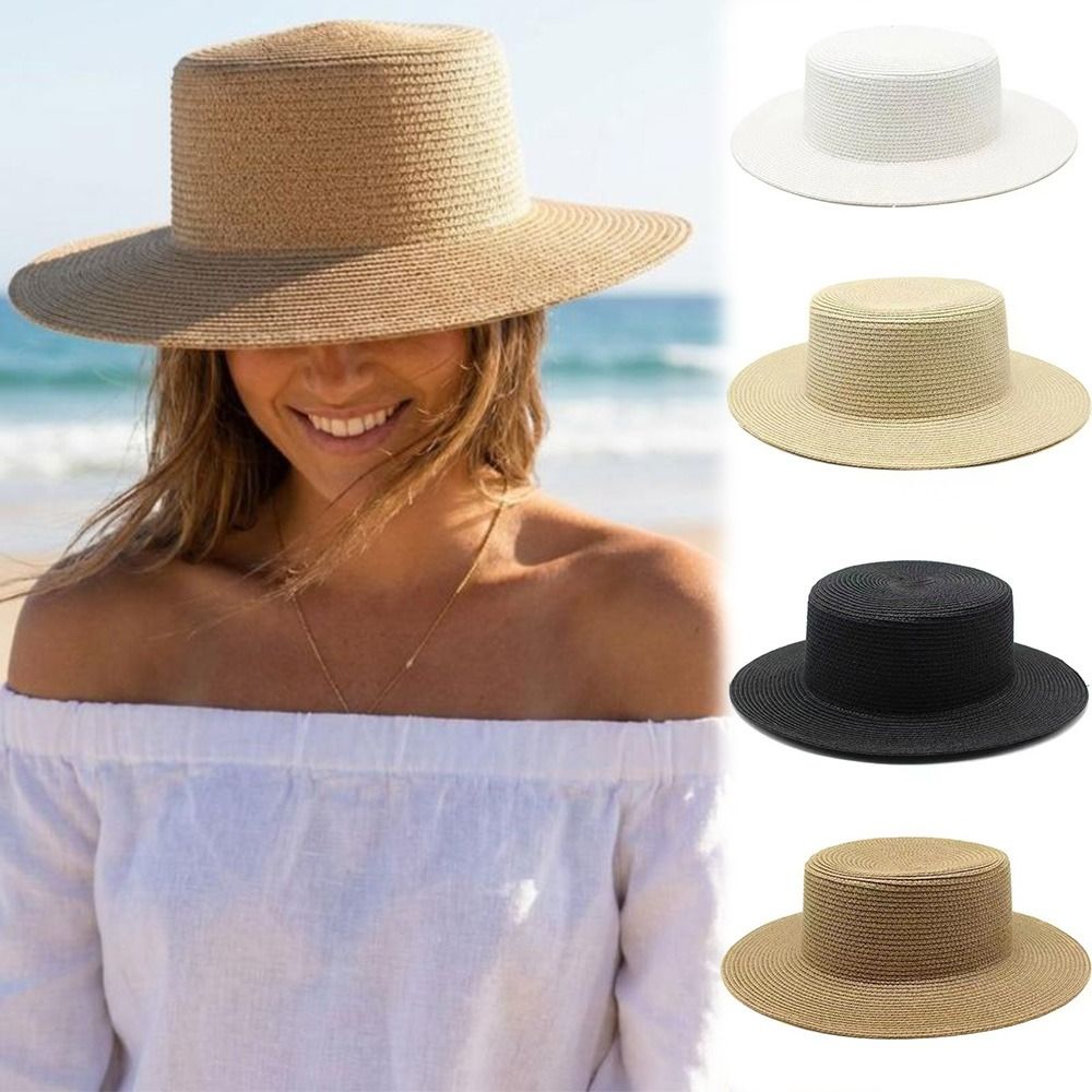Fashionable Wide Brim Straw Ha - Cowboy Hat Straw reseña y precio