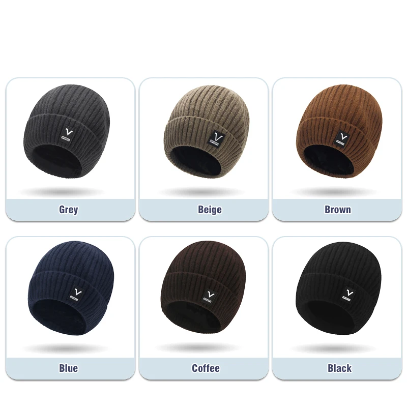Beanie Men Slouchy Knit Skull  - Beanie Cuffed Knit reseña y precio