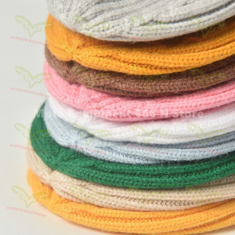 Autumn Winter Soft Knitted Bea - Beanie Cuffed Knit reseña y precio