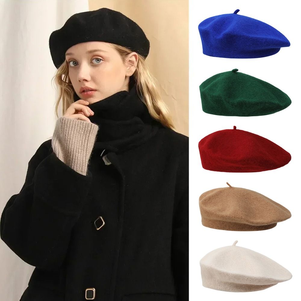 Autumn Winter Warm Wool Berets - Beret French Wool reseña y precio